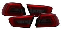 Фонари светодиодные в стиле Ауди для Mitsubishi Lancer 10 с 2007- года Red Smoke, Eagle Eyes