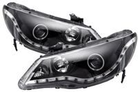 Комплект фар с ходовыми огнями на Honda Civic 8 4D с 2005-2011 линза в ближнем свете, Eagle Eyes