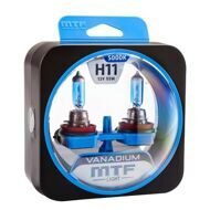 Лампы с цоколем H11 12V 55W комплект из серии Vanadium 5000K, MTF Light