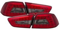 Задние фонари на Mitsubishi Lancer 10 с 2007- года, Red Smoke светодиодные, Eagle Eyes