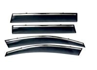 Дефлекторы окон (ветровики) в стиле Original с хром молдингом из нержавеющей стали для Hyundai Santa Fe 3 и IX45 с 2012- года, SVS